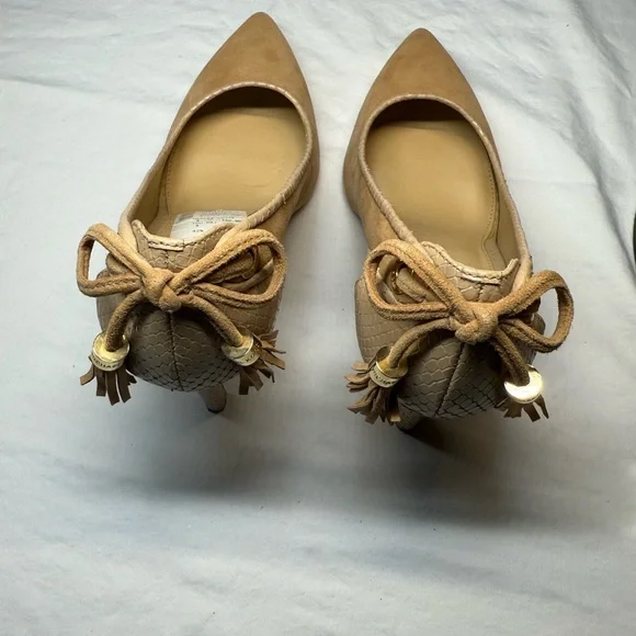 Michael Kors Tan Pointed Toe Heels Suede and leather 6.5 - Picture 2 of 4